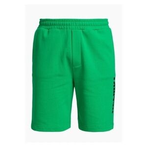 New! Helmut Lang Logo Corron Lounge Sweat Shorts in Peppermint Green